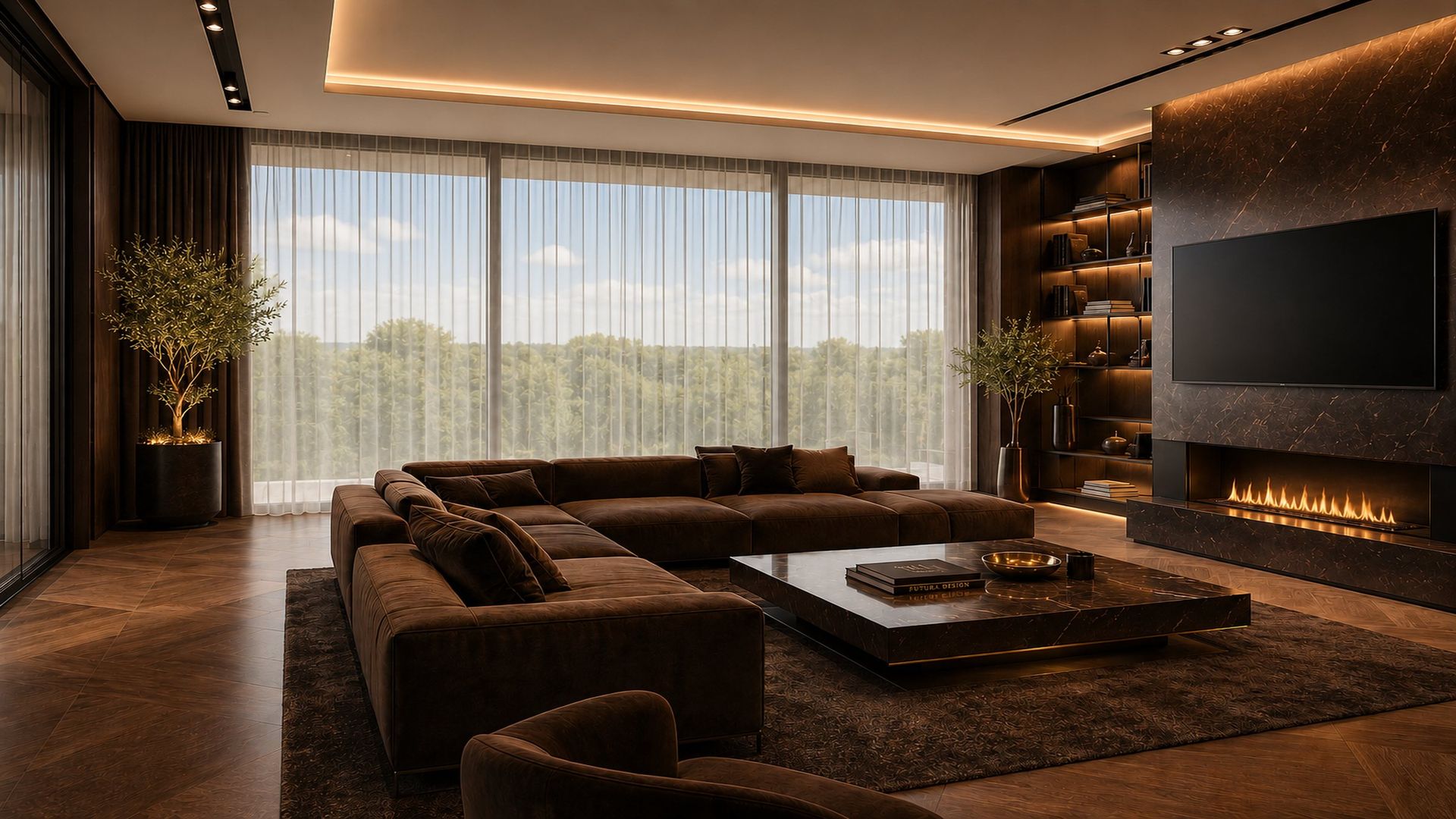 Elegáns nappali enteriőr – Futura Design